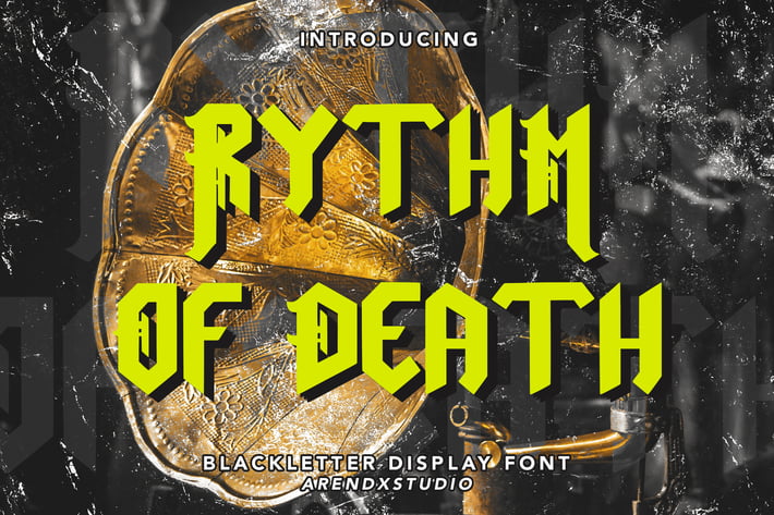 Rythm Of Death - Blackletter Display Font