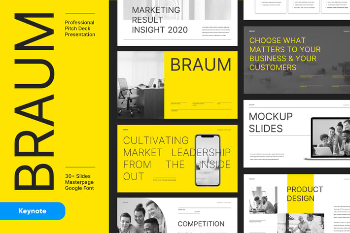 BRAUM - Business Pitch Deck Keynote Template