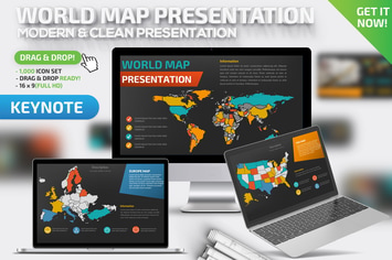 World Map Keynote Presentation Template