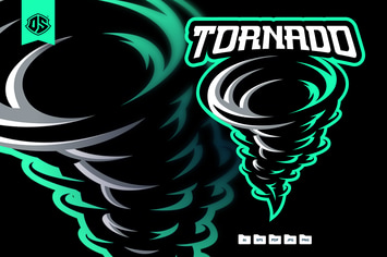 Tornado Mascot Logo Template