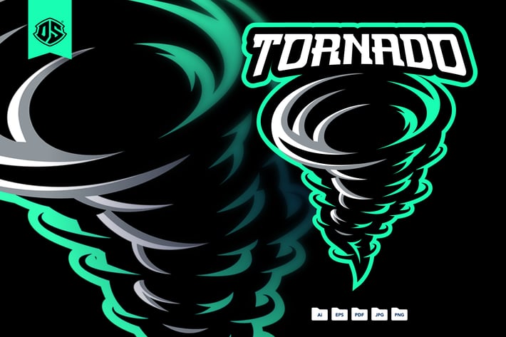 Tornado Mascot Logo Template