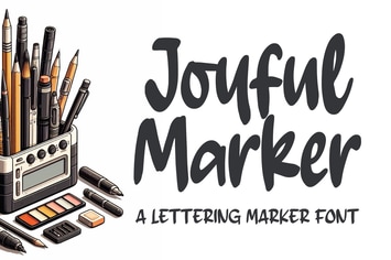 Joyful Marker a Playful Marker Font