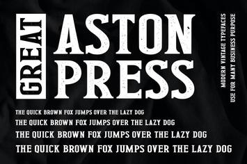 Great Aston Press Advertisement Font
