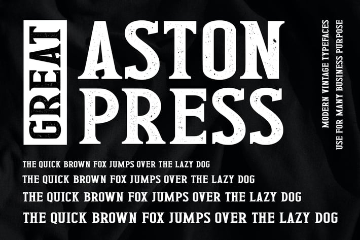 Great Aston Press Advertisement Font