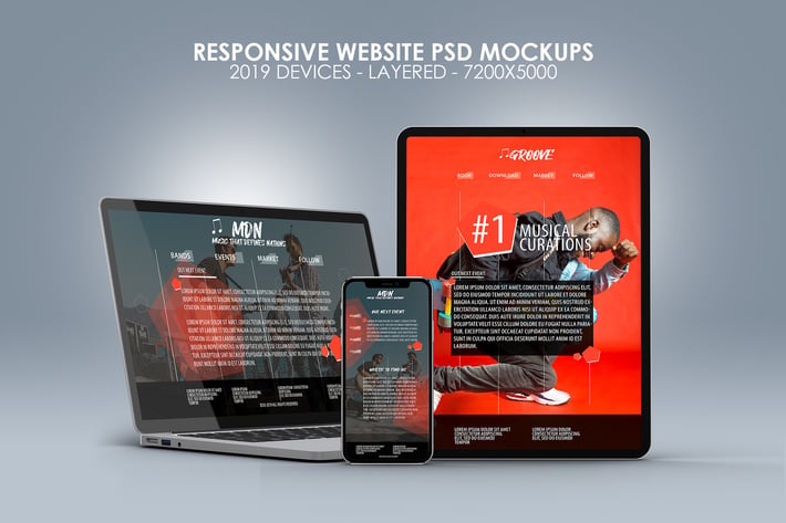 Responsive Website PSD Mock-ups 2019