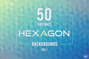 50 Abstract Hexagon Backgrounds - Vol. 1