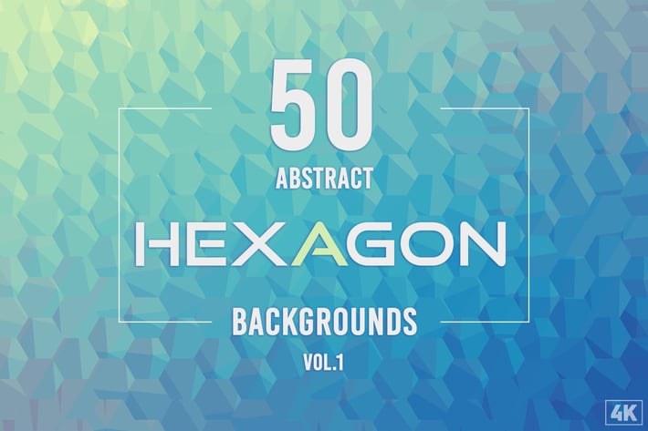 50 Abstract Hexagon Backgrounds - Vol. 1