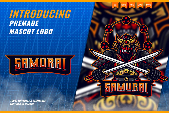 Samurai Raijin - Mascot Esport Logo Template