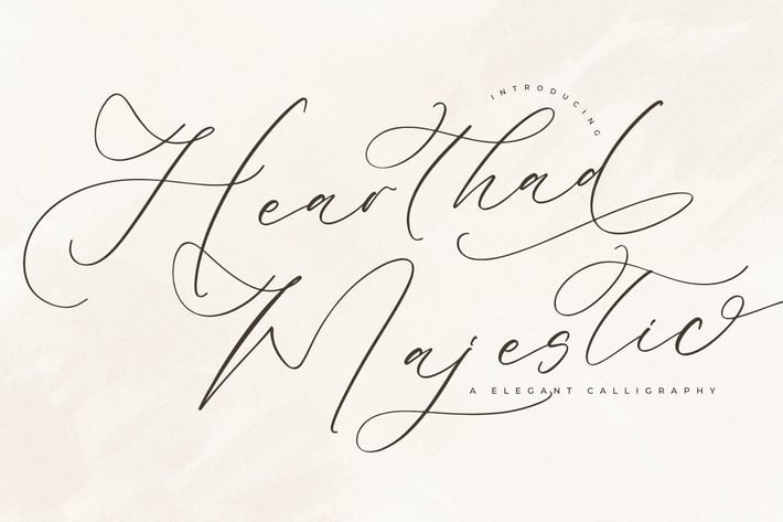 Hearthad Majestic Elegant Calligraphy Font