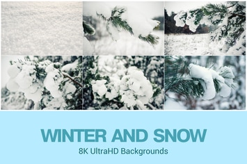 8K UltraHD Winter Theme Backgrounds Set