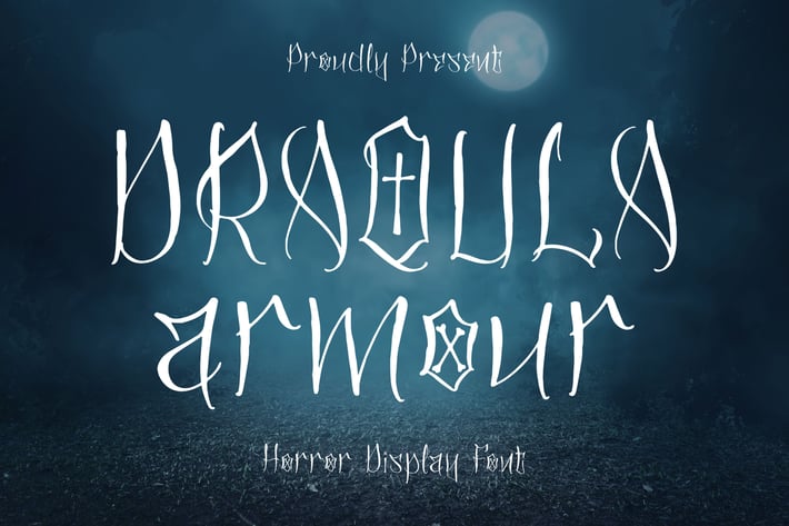 Draqula Armour Horror Display Font