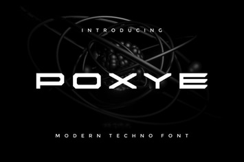 Poxye - Modern Techno Font