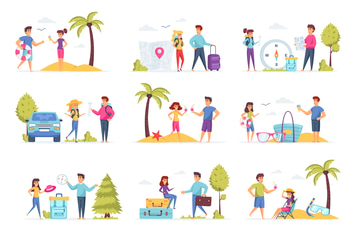Travel Vacation People Character Situation Scenes