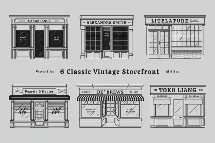 Classic Vintage Store Fronts Storefront