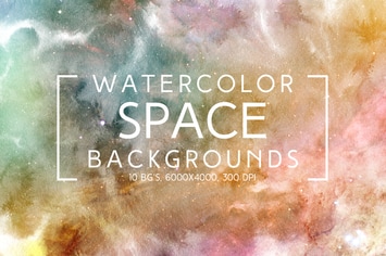 Watercolor Space Backgrounds