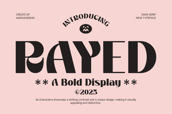 Rayed - Bold Display Font