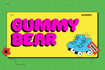 Pop Art Font - Gummy Bear