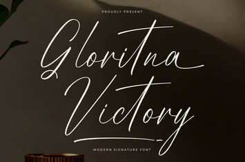 Gloritna Victory Modern Signature Font