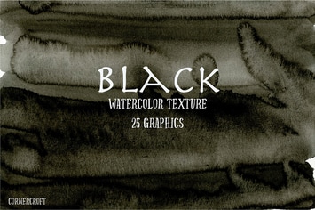 Watercolor Texture Black