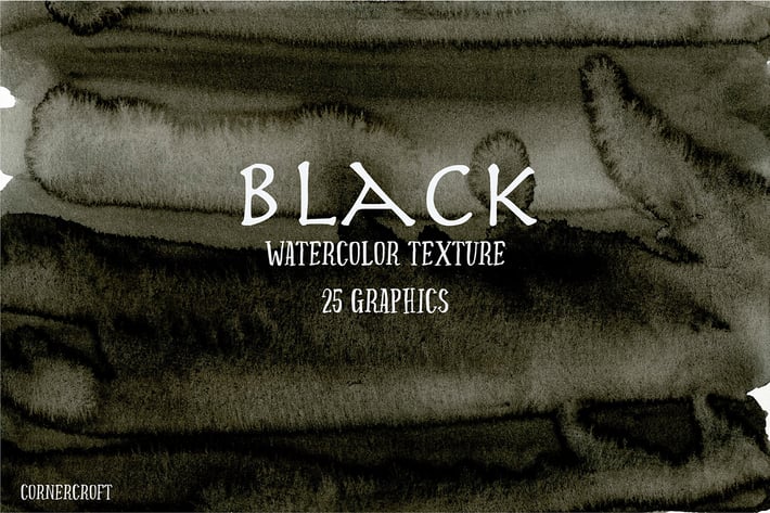 Watercolor Texture Black