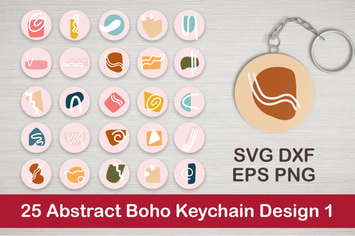 25 Abstract Boho Keychain Designs 1