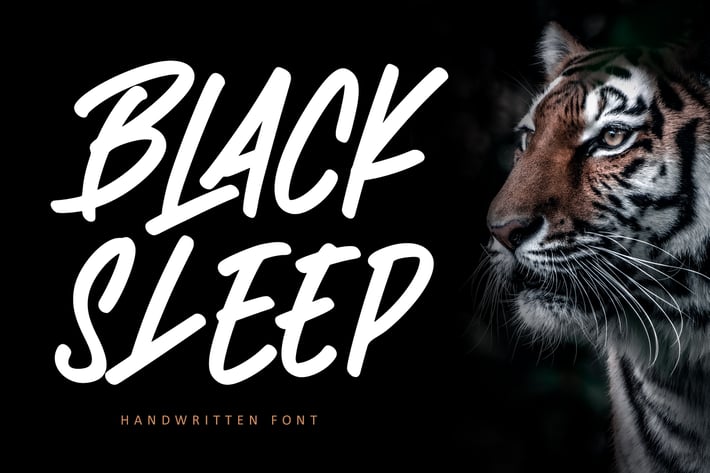 Black Sleep Advertisement Font