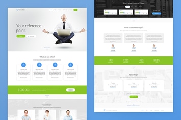 CloudUp — Landing Page PSD Template