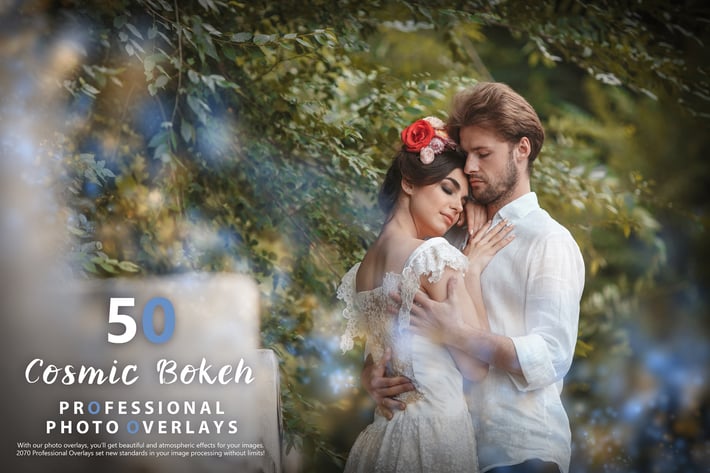 50 Cosmic Bokeh Photo Overlays