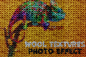 Knitted Wool Texture Photo Effect