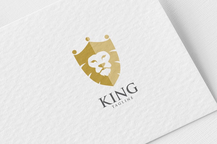 King Lion Shield Logo