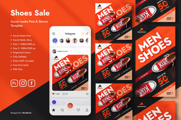 Men Shoes Social Media Template