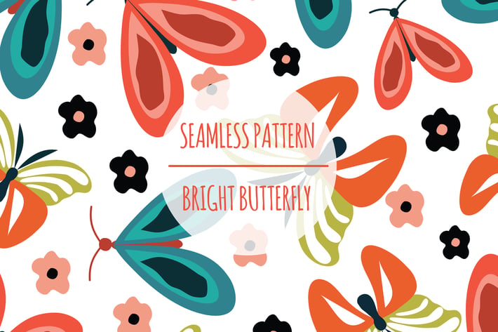 Bright Butterfly – Seamless Pattern