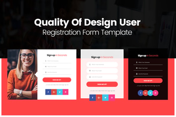 Quality Of Design User Registration Form Template 