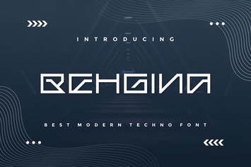 Behgina - Modern Techno Font