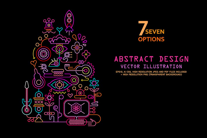 7 options of Abstract Art Design