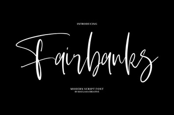 Fairbanks - Modern Script Font