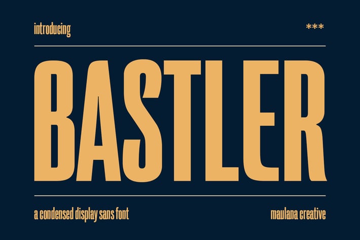 Bastler Condensed Sans Display Font