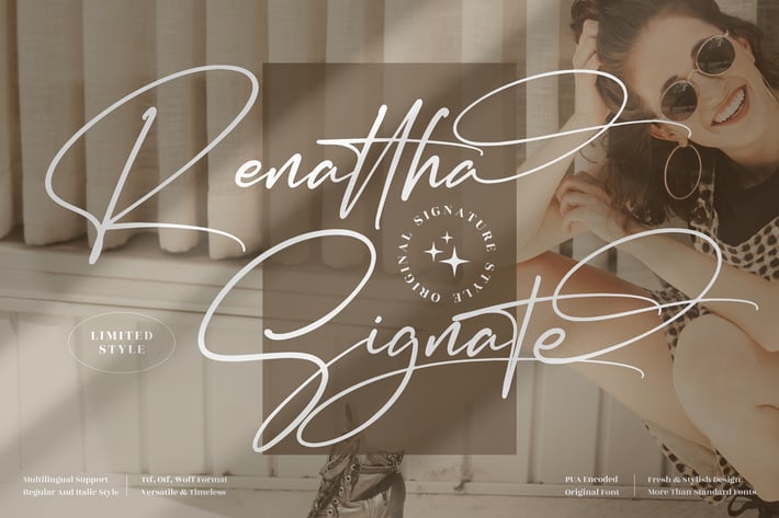 Renattha Signate Signature Font