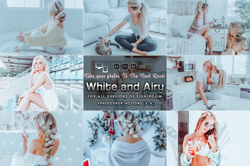  White and Bright Actions & Presets mobile desktop