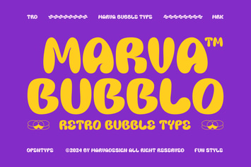 Marva Bubblo - Groovy Retro Font