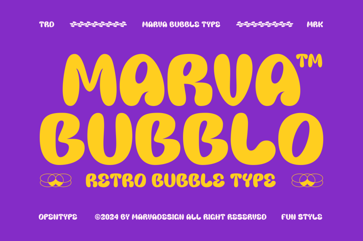 Marva Bubblo - Groovy Retro Font