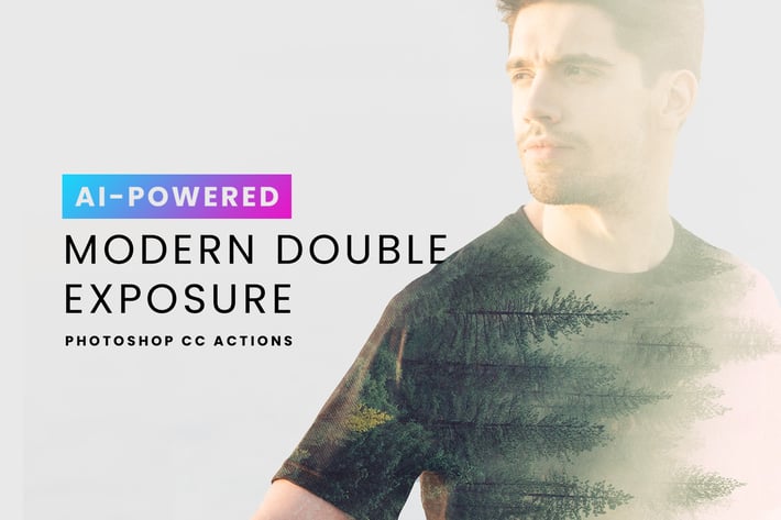 AI Modern Double Exposure Actions