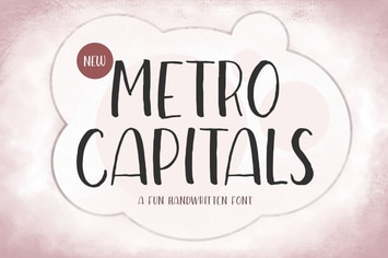 Metro Capitals - Handwritten Font
