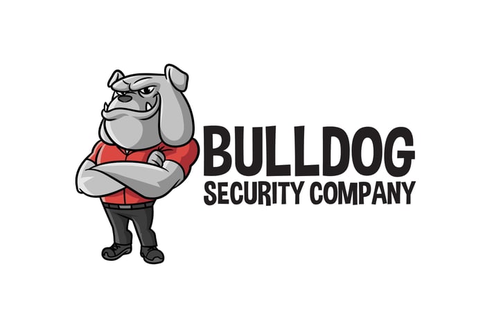 Cartoon Bulldog Mascot Logo