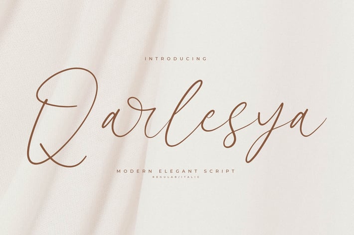 Qarlesya Modern Elegant script Font