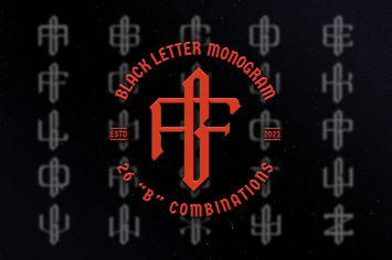 B Black Letter Monogram Logo Vol.3