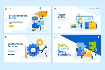 Set of Web Page Design Templates