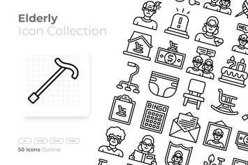 Elderly Outline Icon