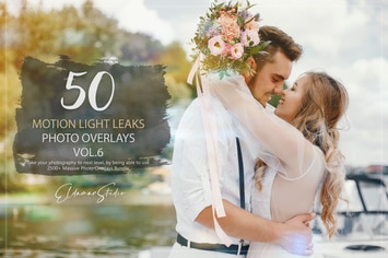 50 Motion Light Leaks Photo Overlays - Vol. 6