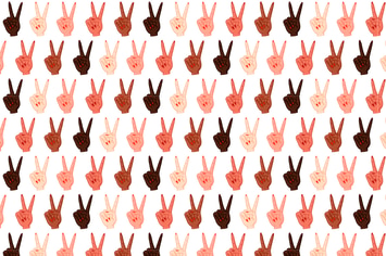 Female Peace Hand Pattern